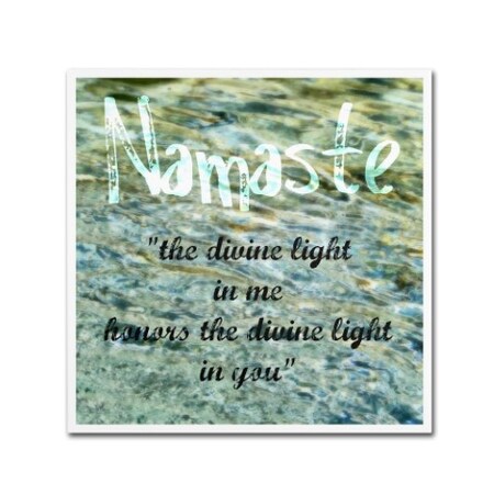 Trademark Fine Art Michelle Calkins 'Namaste with Water Pool' Canvas Art, 35x35 MC0201-C3535GG